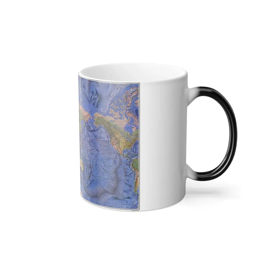 World Ocean Floor (1981) (Map) Color Changing Mug 11oz - Go Mug Yourself