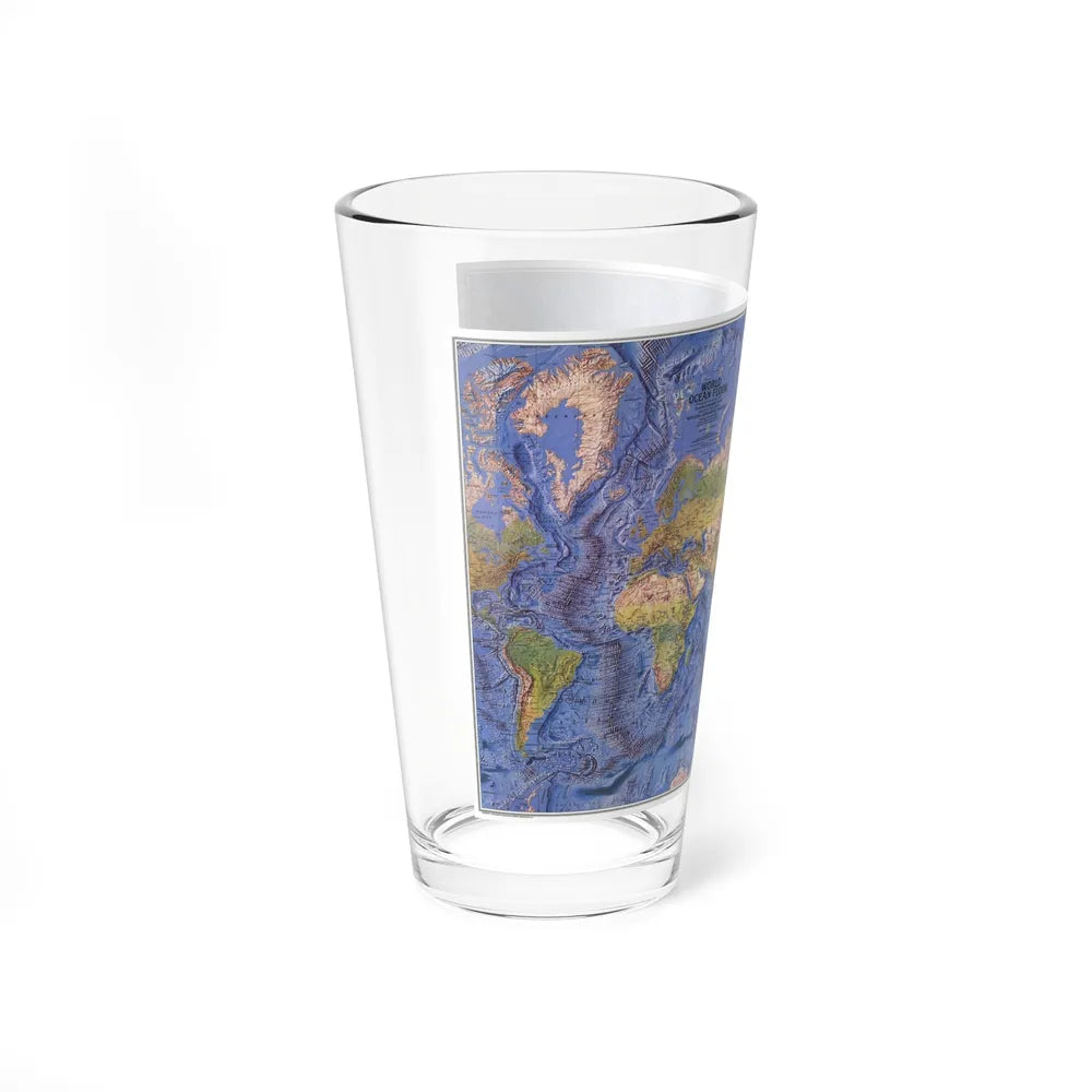 World Ocean Floor (1981) (Map) Pint Glass 16oz-Go Mug Yourself