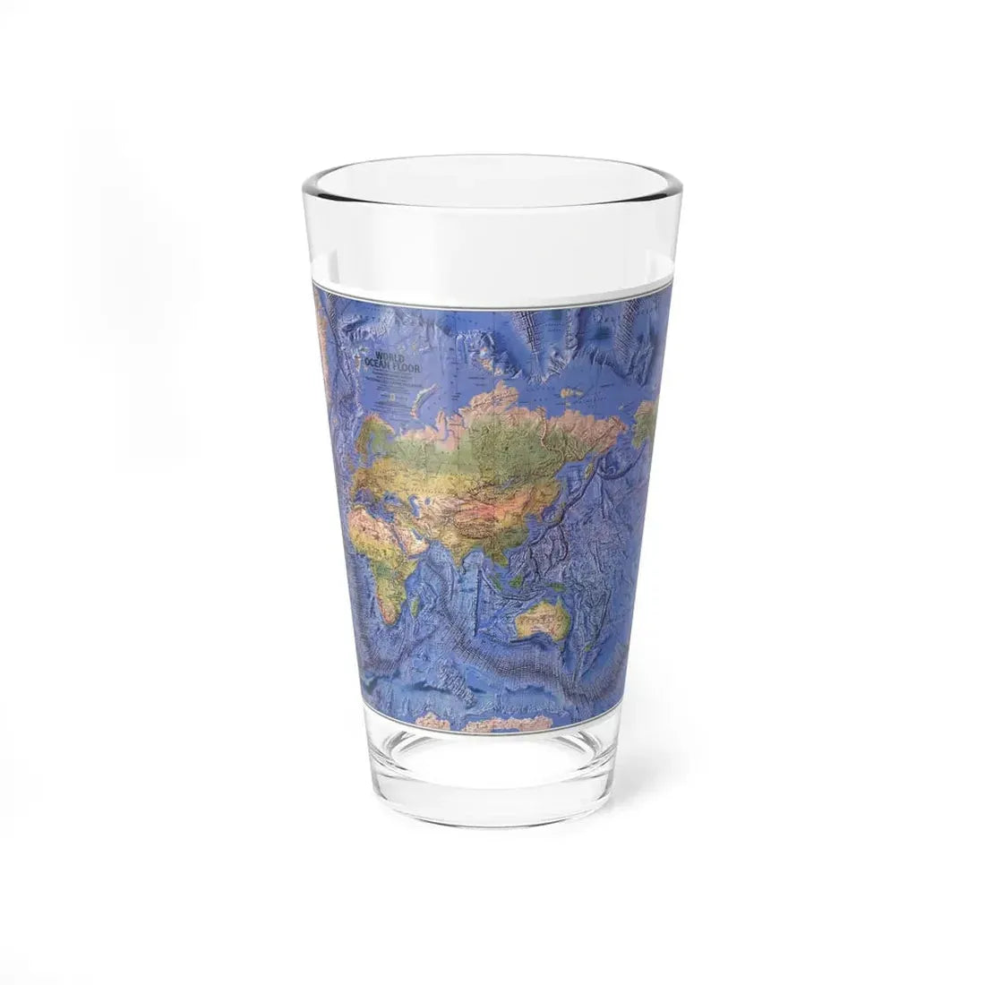 World Ocean Floor (1981) (Map) Pint Glass 16oz - Go Mug Yourself