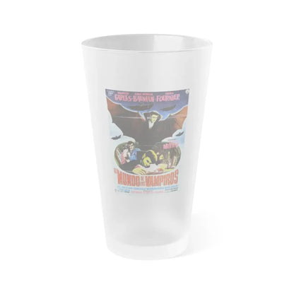 WORLD OF VAMPIRES 1961 Movie Poster - Frosted Pint Glass 16oz 16oz Frosted - Go Mug Yourself