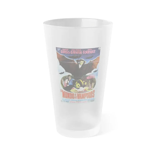 WORLD OF VAMPIRES 1961 Movie Poster - Frosted Pint Glass 16oz 16oz Frosted - Go Mug Yourself