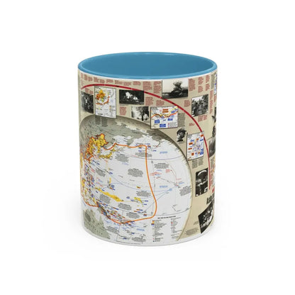 World War II- Asia and the Pacific (1991) (Map) Accent Coffee Mug 11oz Light Blue - Go Mug Yourself