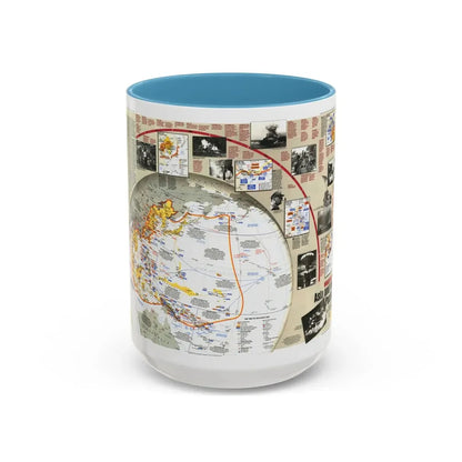 World War II- Asia and the Pacific (1991) (Map) Accent Coffee Mug 15oz Light Blue - Go Mug Yourself
