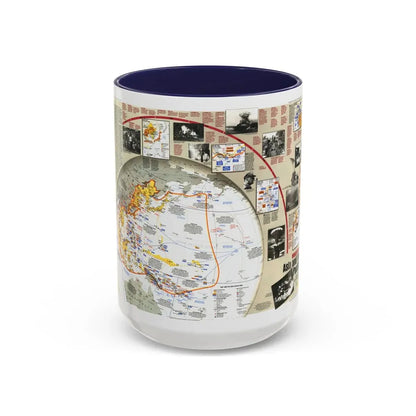 World War II- Asia and the Pacific (1991) (Map) Accent Coffee Mug 15oz Navy - Go Mug Yourself