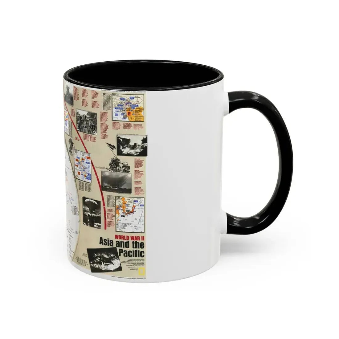 World War II- Asia and the Pacific (1991) (Map) Accent Coffee Mug - Go Mug Yourself