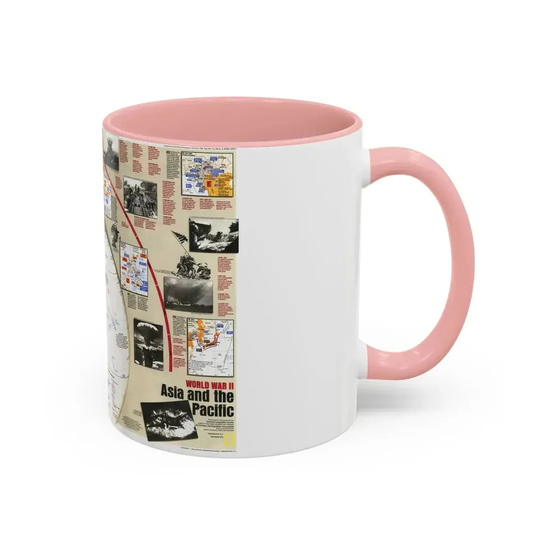 World War II- Asia and the Pacific (1991) (Map) Accent Coffee Mug - Go Mug Yourself