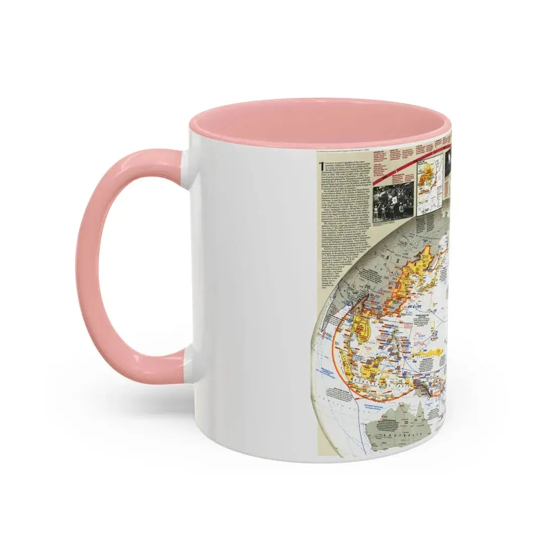 World War II- Asia and the Pacific (1991) (Map) Accent Coffee Mug - Go Mug Yourself