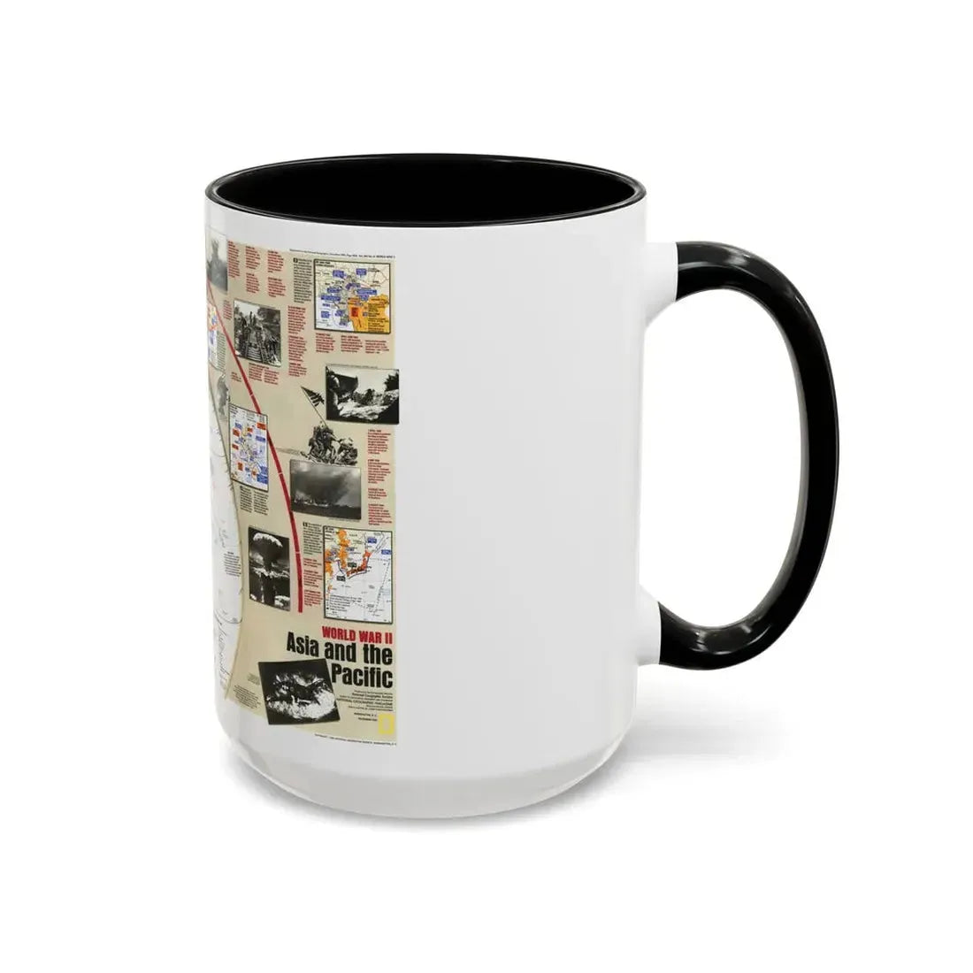 World War II- Asia and the Pacific (1991) (Map) Accent Coffee Mug - Go Mug Yourself