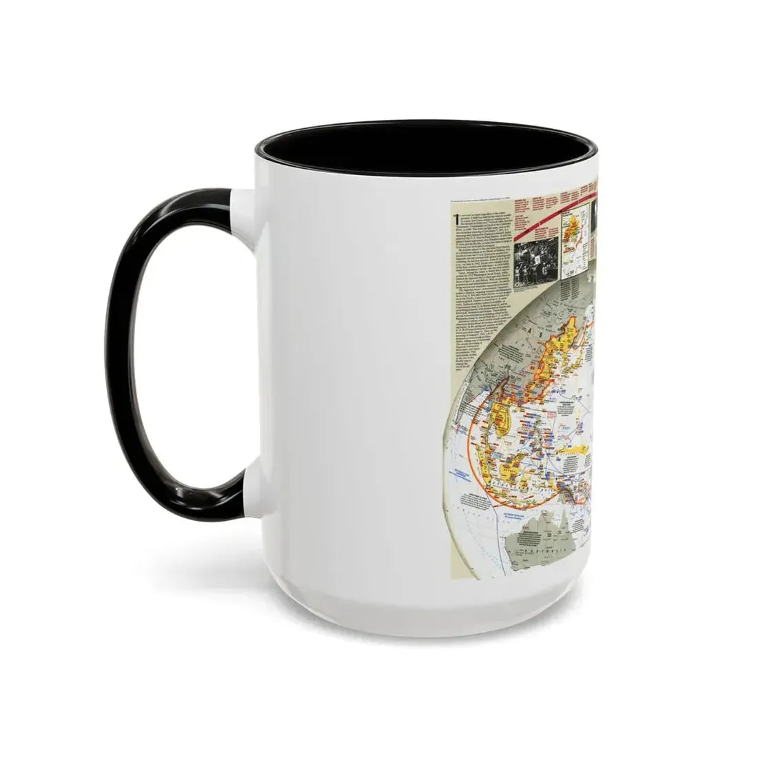 World War II- Asia and the Pacific (1991) (Map) Accent Coffee Mug - Go Mug Yourself