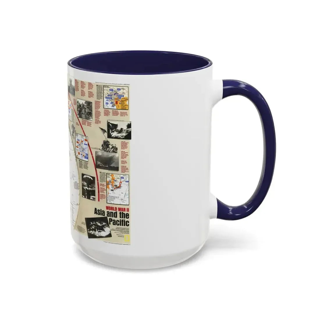 World War II- Asia and the Pacific (1991) (Map) Accent Coffee Mug - Go Mug Yourself