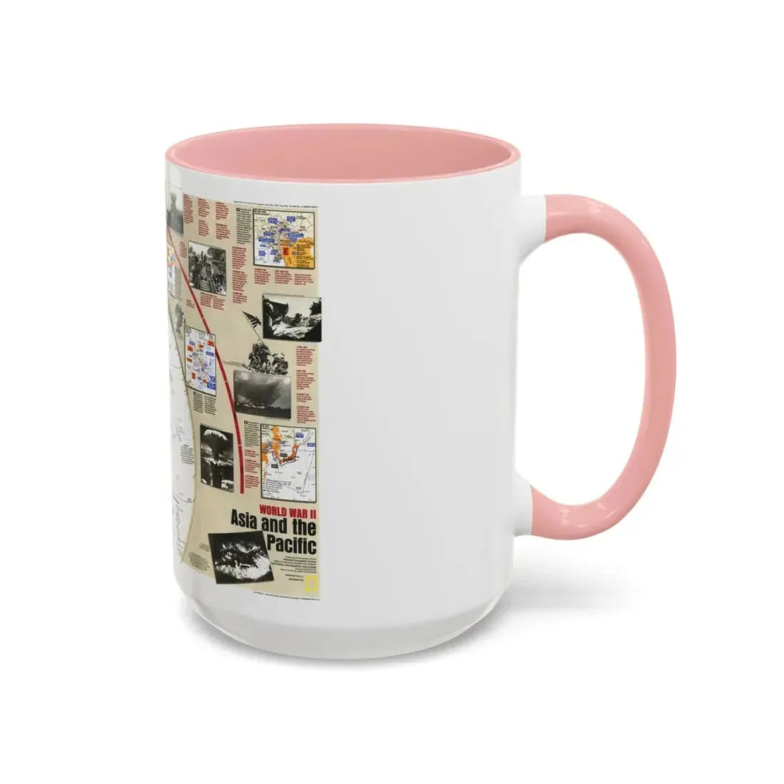 World War II- Asia and the Pacific (1991) (Map) Accent Coffee Mug - Go Mug Yourself