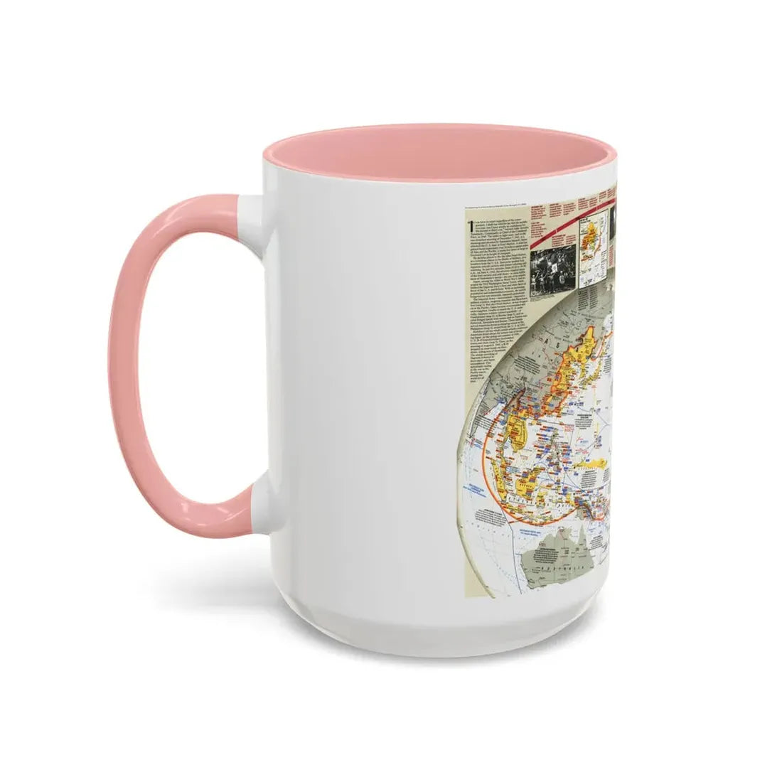 World War II- Asia and the Pacific (1991) (Map) Accent Coffee Mug - Go Mug Yourself