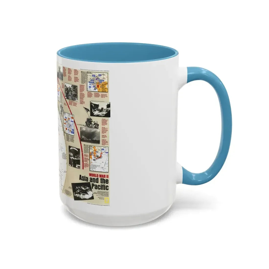 World War II- Asia and the Pacific (1991) (Map) Accent Coffee Mug - Go Mug Yourself
