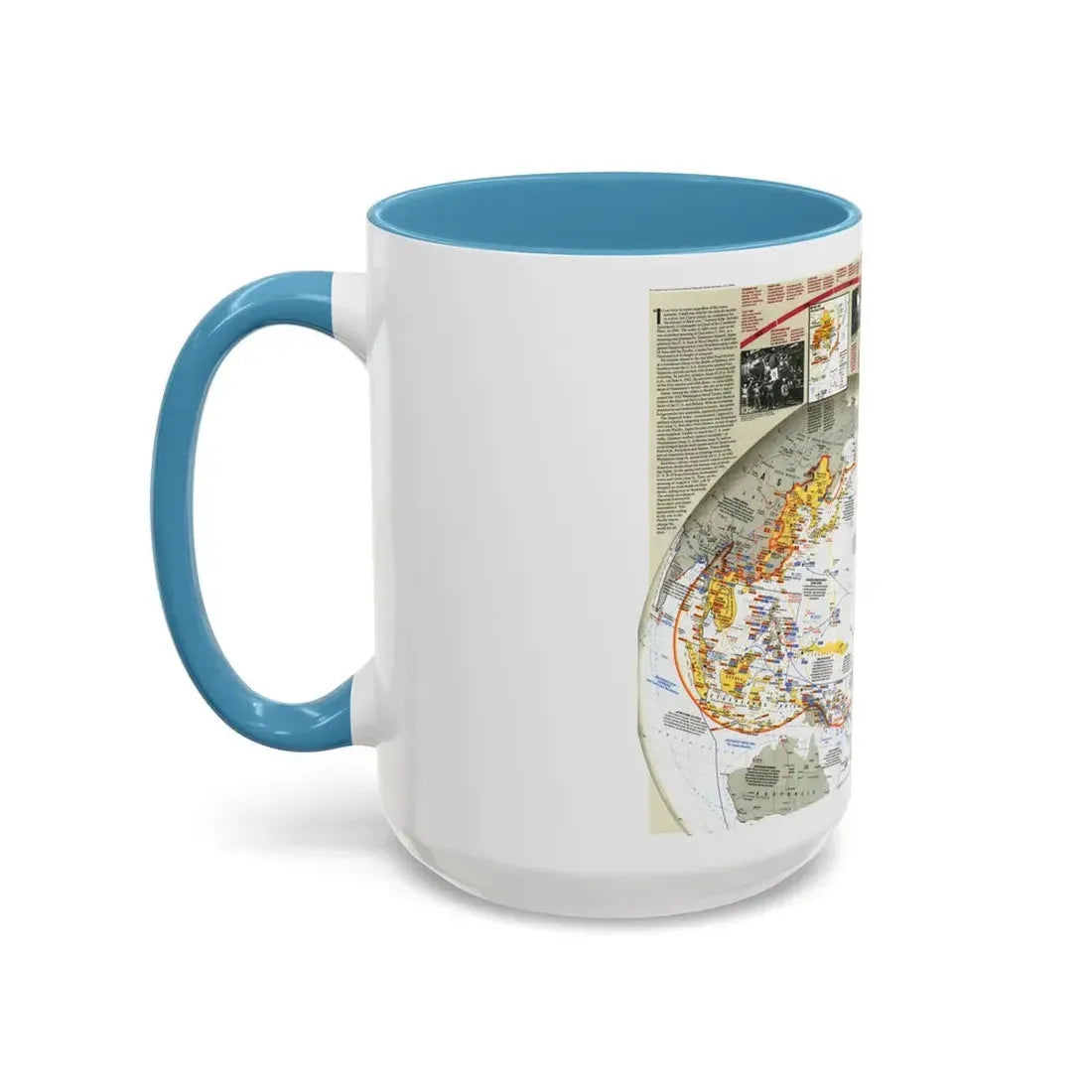World War II- Asia and the Pacific (1991) (Map) Accent Coffee Mug - Go Mug Yourself