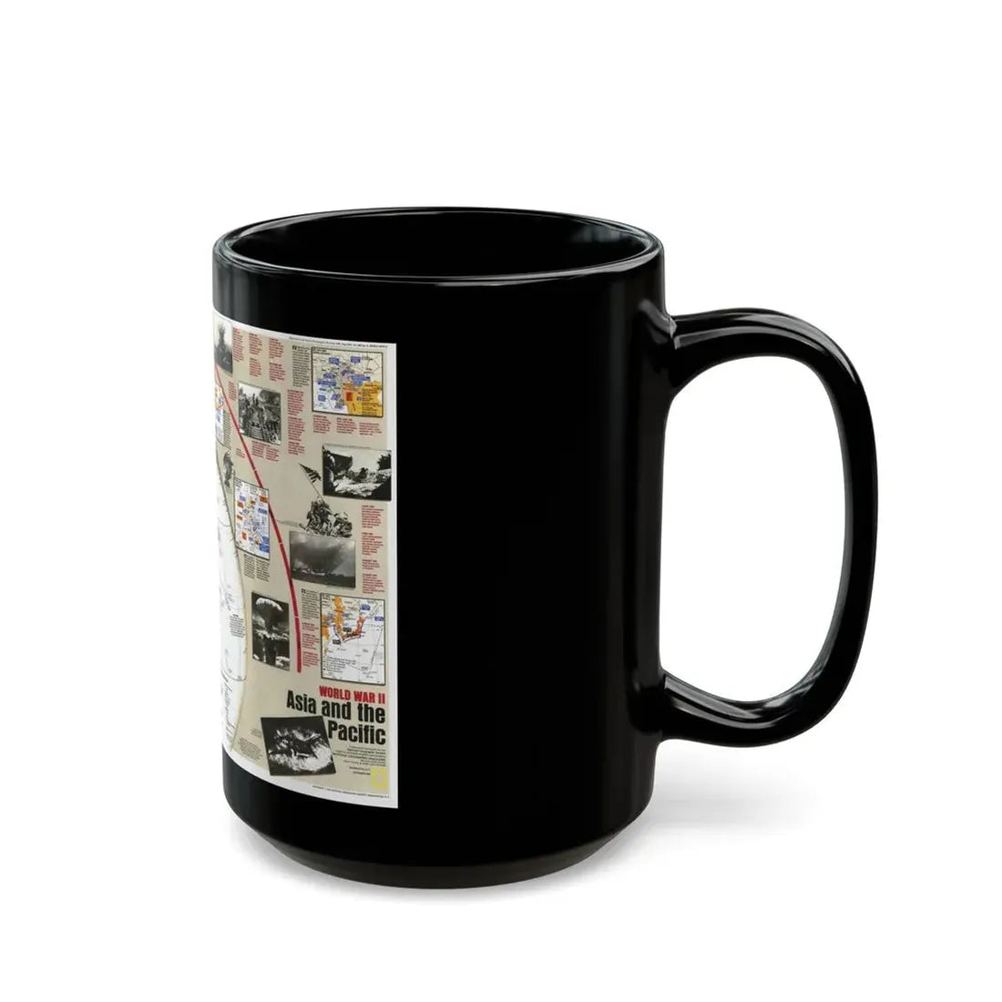 World War II- Asia and the Pacific (1991) (Map) Black Coffee Mug - Go Mug Yourself