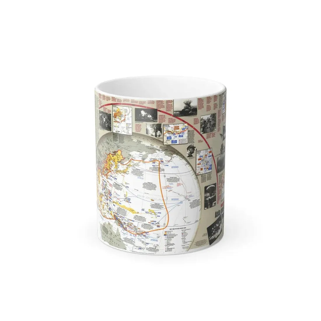 World War II- Asia and the Pacific (1991) (Map) Color Changing Mug 11oz Default Title - Go Mug Yourself