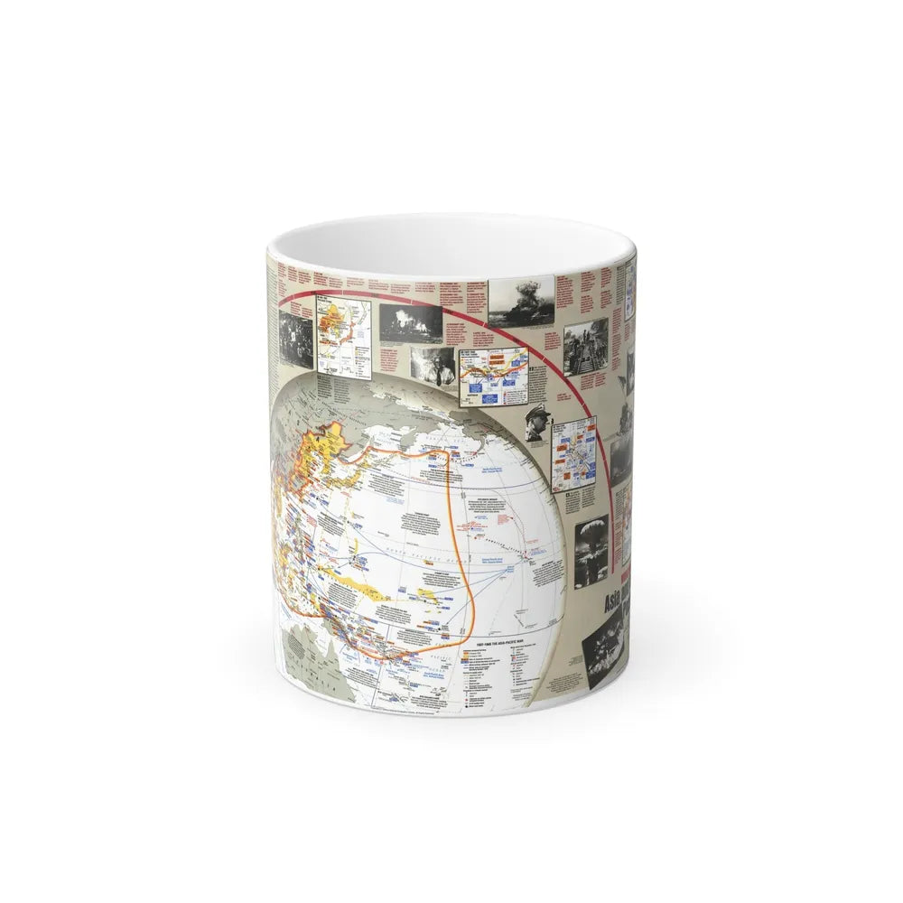 World War II- Asia and the Pacific (1991) (Map) Color Changing Mug 11oz-Go Mug Yourself