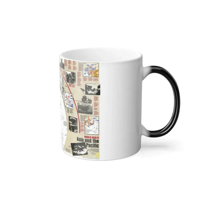 World War II- Asia and the Pacific (1991) (Map) Color Changing Mug 11oz - Go Mug Yourself