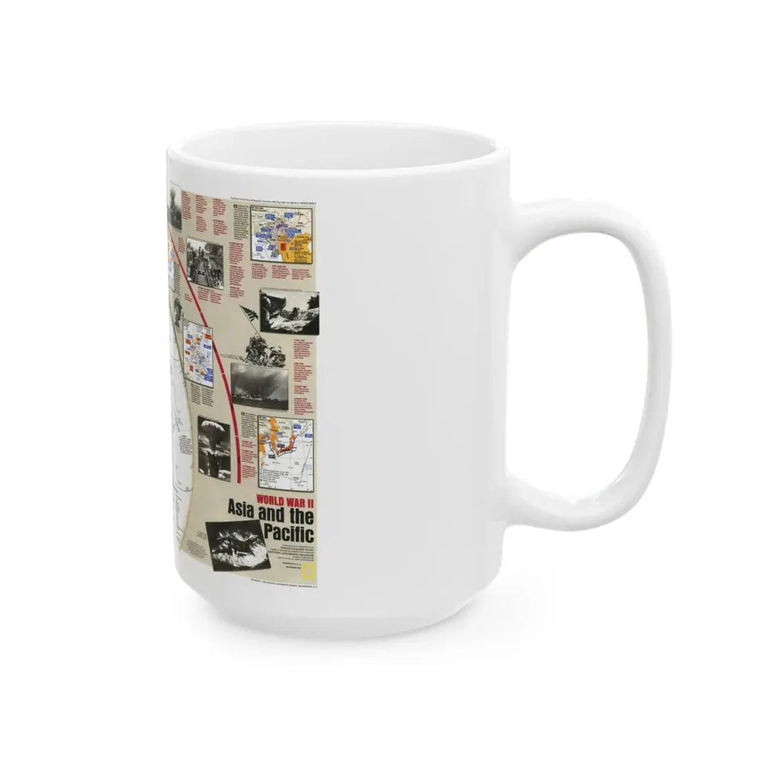 World War II- Asia and the Pacific (1991) (Map) White Coffee Mug - Go Mug Yourself