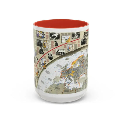 World War II- Europe and North Africa (1991) (Map) Accent Coffee Mug 15oz Red - Go Mug Yourself