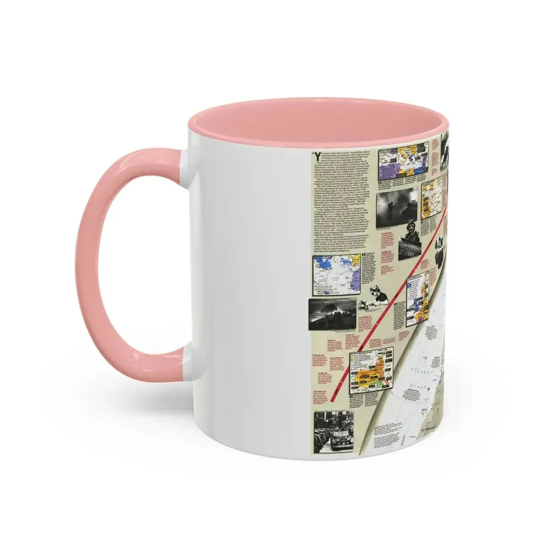 World War II- Europe and North Africa (1991) (Map) Accent Coffee Mug - Go Mug Yourself