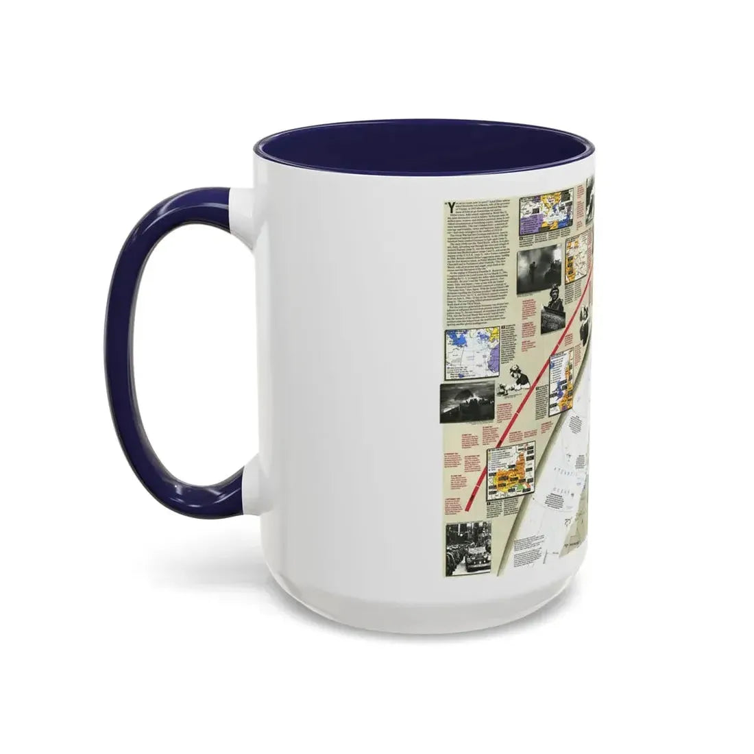 World War II- Europe and North Africa (1991) (Map) Accent Coffee Mug - Go Mug Yourself