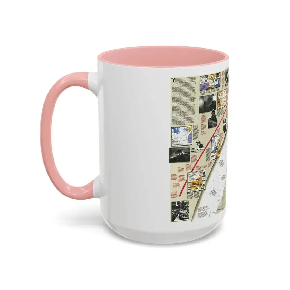 World War II- Europe and North Africa (1991) (Map) Accent Coffee Mug - Go Mug Yourself