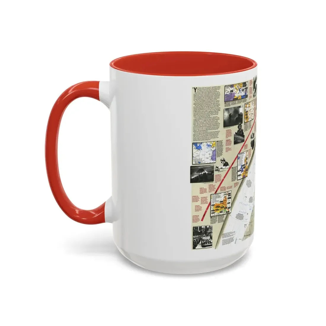 World War II- Europe and North Africa (1991) (Map) Accent Coffee Mug - Go Mug Yourself