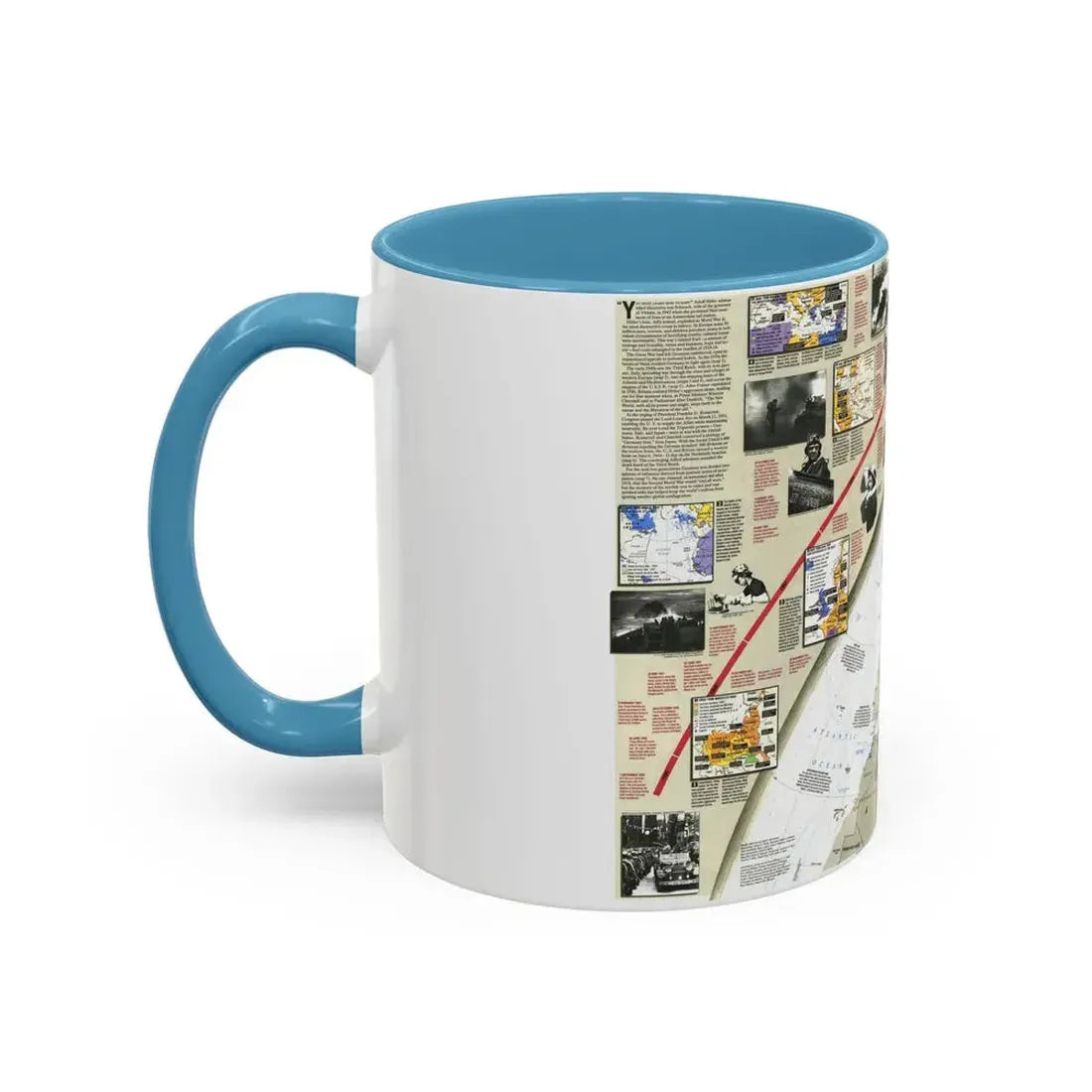 World War II- Europe and North Africa (1991) (Map) Accent Coffee Mug - Go Mug Yourself