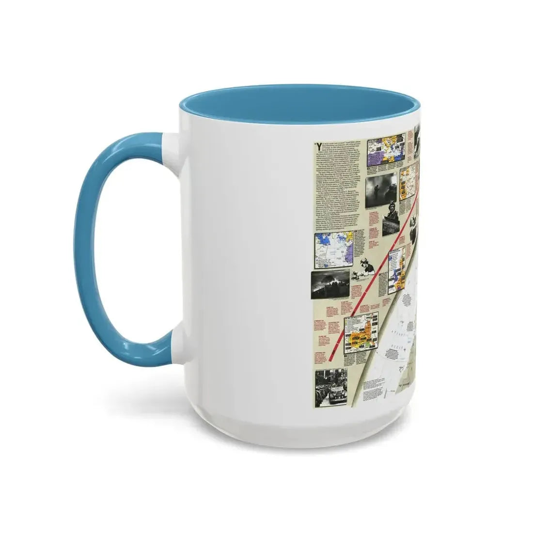 World War II- Europe and North Africa (1991) (Map) Accent Coffee Mug - Go Mug Yourself