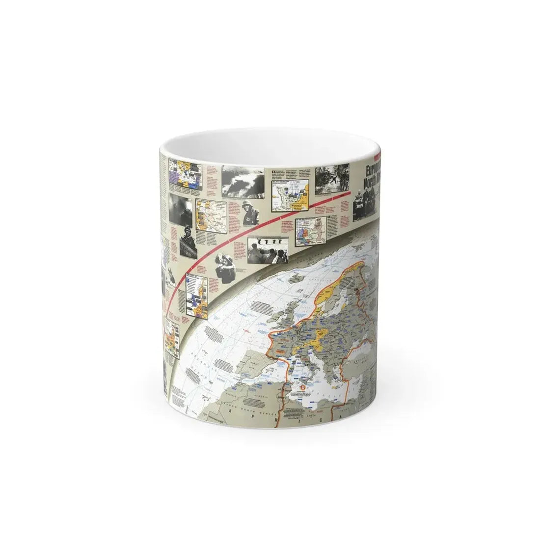 World War II- Europe and North Africa (1991) (Map) Color Changing Mug 11oz Default Title - Go Mug Yourself