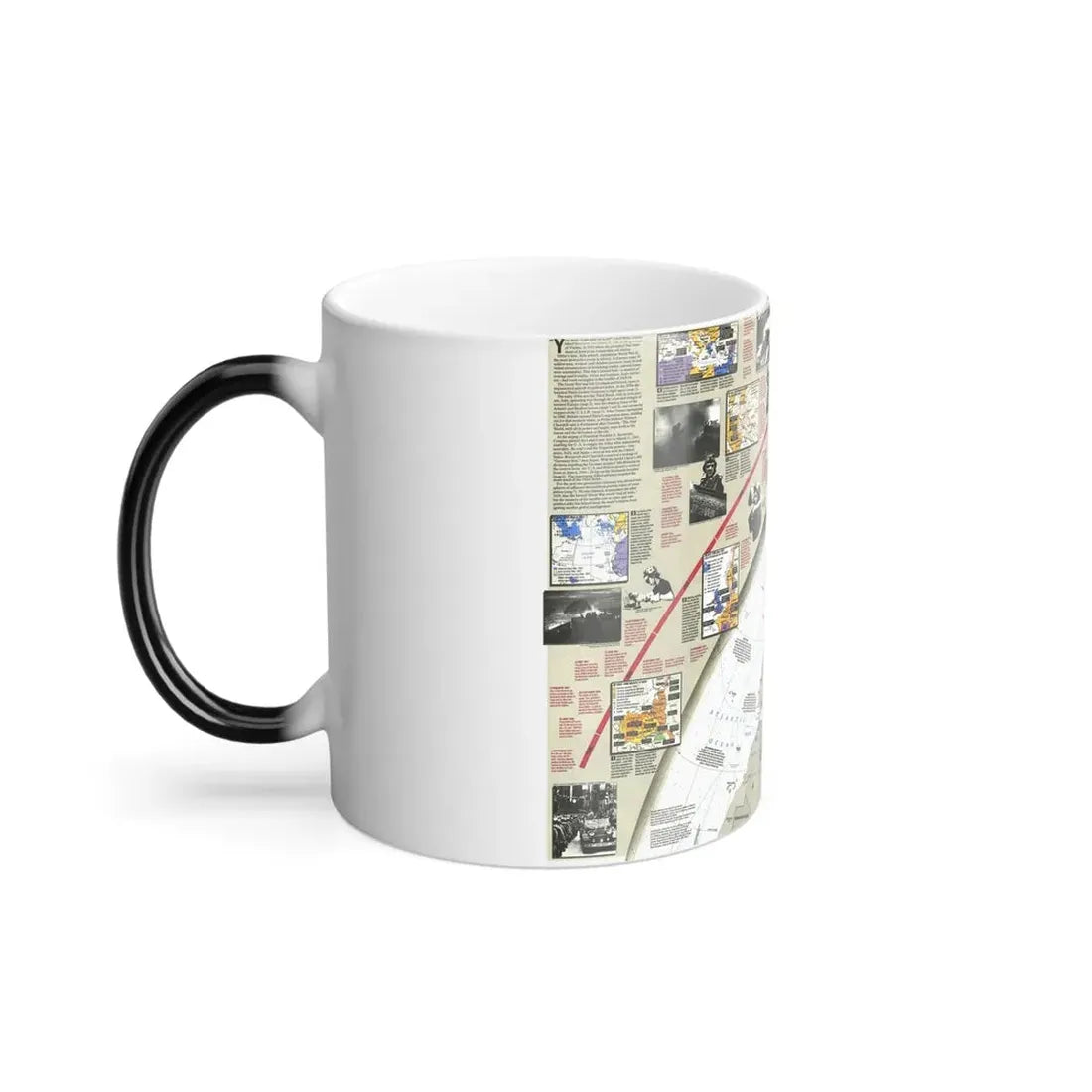 World War II- Europe and North Africa (1991) (Map) Color Changing Mug 11oz - Go Mug Yourself