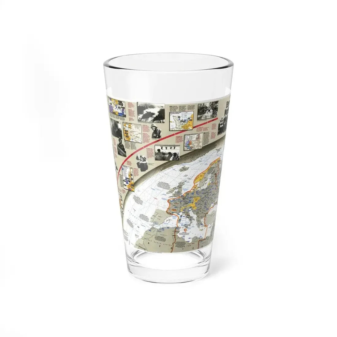 World War II- Europe and North Africa (1991) (Map) Pint Glass 16oz 16oz - Go Mug Yourself