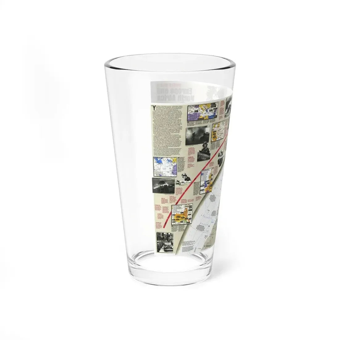 World War II- Europe and North Africa (1991) (Map) Pint Glass 16oz - Go Mug Yourself