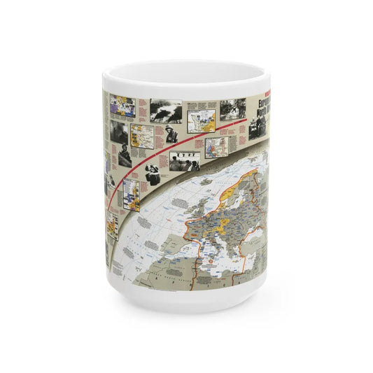 World War II- Europe and North Africa (1991) (Map) White Coffee Mug-15oz-Go Mug Yourself