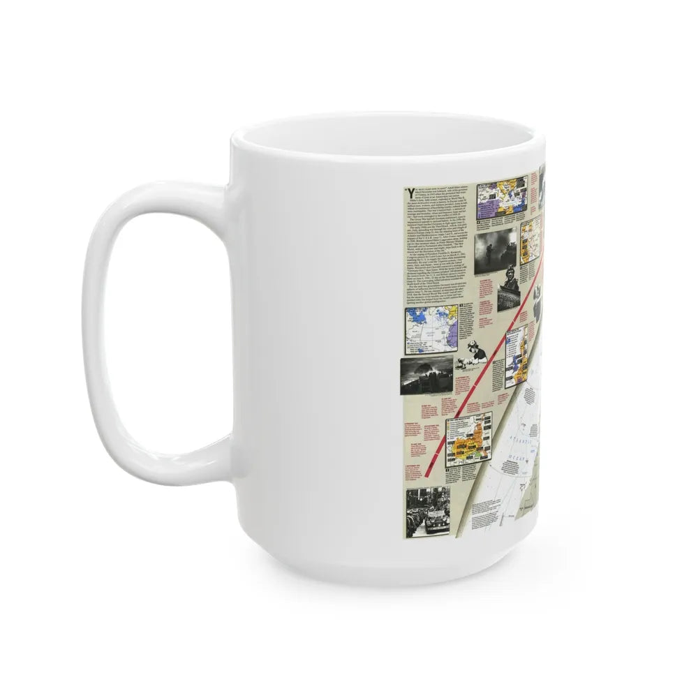 World War II- Europe and North Africa (1991) (Map) White Coffee Mug-Go Mug Yourself