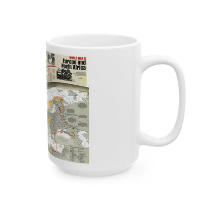 World War II- Europe and North Africa (1991) (Map) White Coffee Mug - Go Mug Yourself