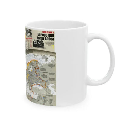World War II- Europe and North Africa (1991) (Map) White Coffee Mug - Go Mug Yourself