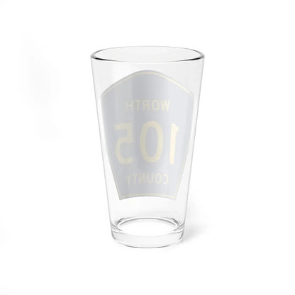 Worth County Route 105 IA (Iowa) (Road Sign) Pint Glass 16oz - Go Mug Yourself