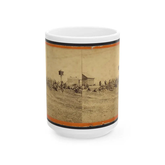 Wounded Colored Soldiers At Aikens Landing (U.S. Civil War) White Coffee Mug 15oz - Go Mug Yourself