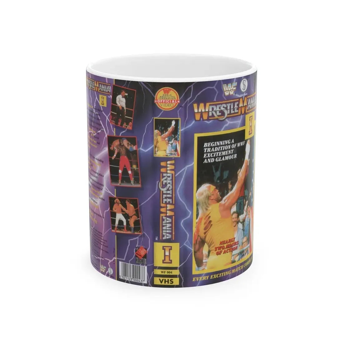 WRESTLEMANIA 1 (VHS COVER) - White Coffee Mug 11oz - Go Mug Yourself