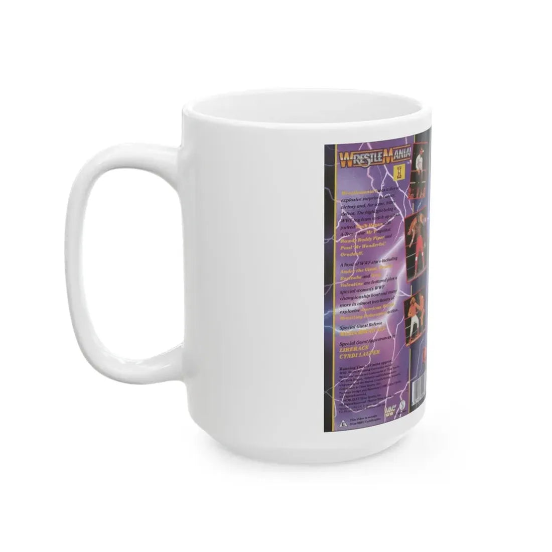 WRESTLEMANIA 1 (VHS COVER) - White Coffee Mug - Go Mug Yourself