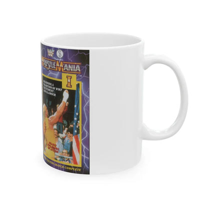 WRESTLEMANIA 1 (VHS COVER) - White Coffee Mug-Go Mug Yourself