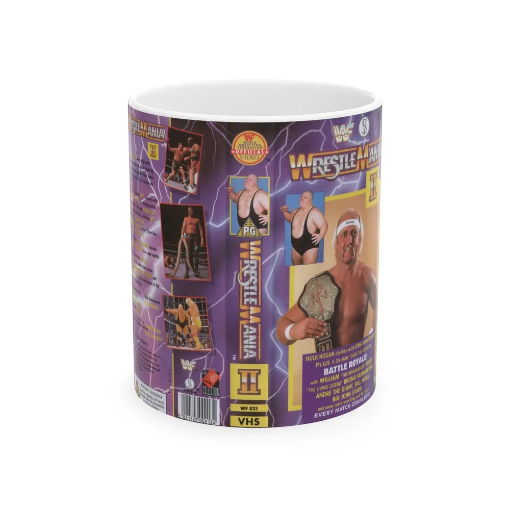 WRESTLEMANIA 2 (VHS COVER) - White Coffee Mug-11oz-Go Mug Yourself