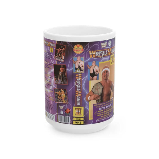 WRESTLEMANIA 2 (VHS COVER) - White Coffee Mug-15oz-Go Mug Yourself