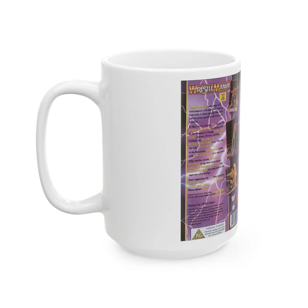 WRESTLEMANIA 2 (VHS COVER) - White Coffee Mug-Go Mug Yourself