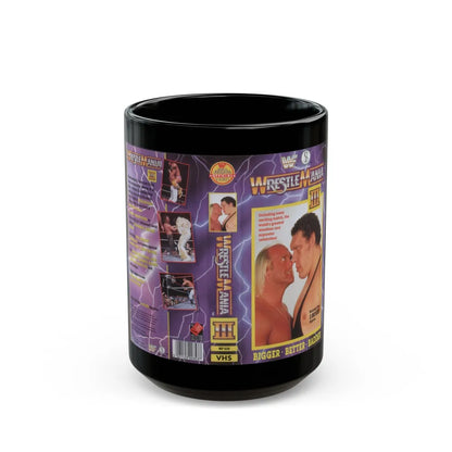 WRESTLEMANIA 3 (VHS COVER) - Black Coffee Mug-15oz-Go Mug Yourself