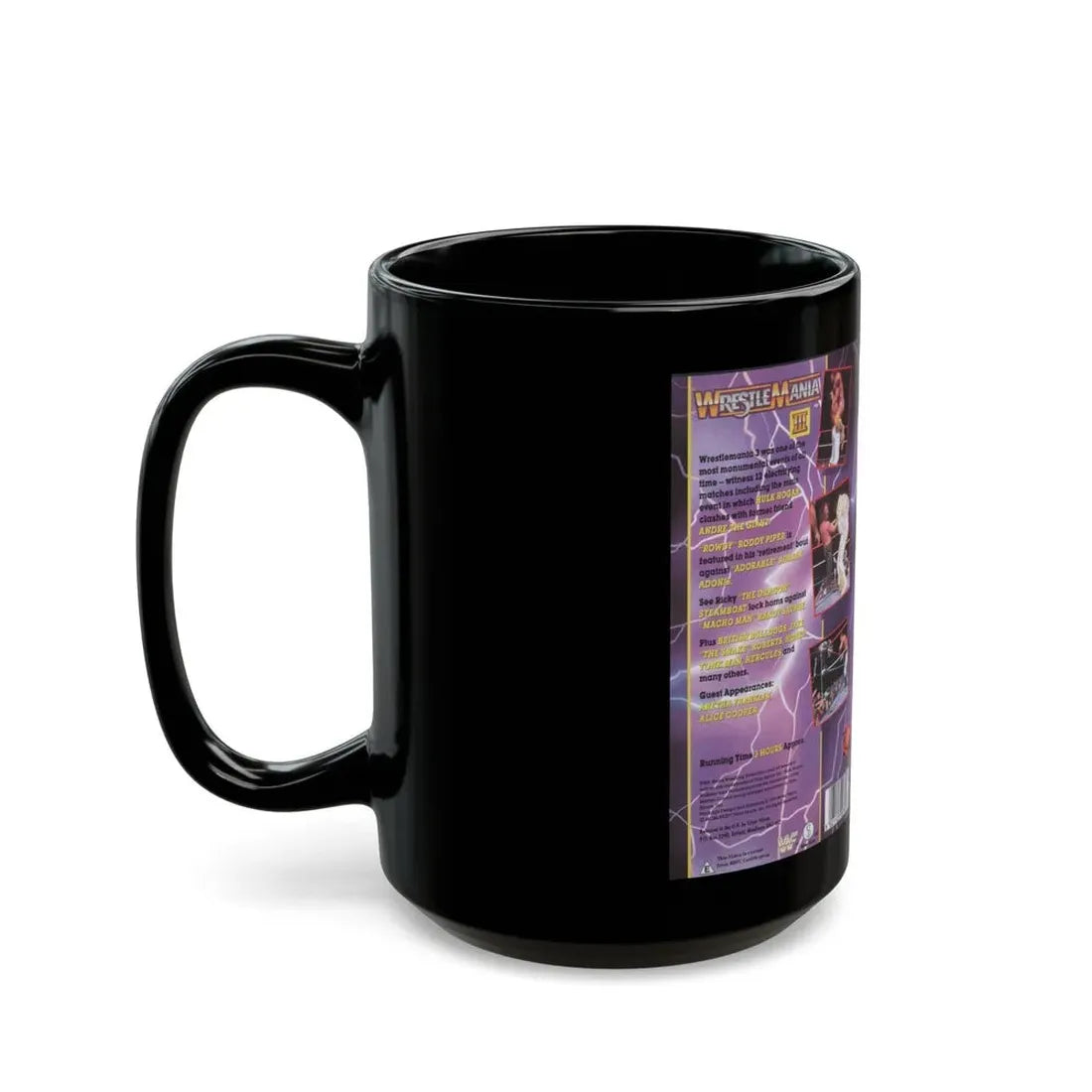 WRESTLEMANIA 3 (VHS COVER) - Black Coffee Mug - Go Mug Yourself
