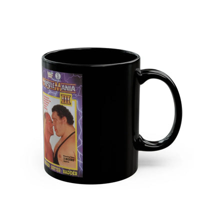 WRESTLEMANIA 3 (VHS COVER) - Black Coffee Mug-Go Mug Yourself