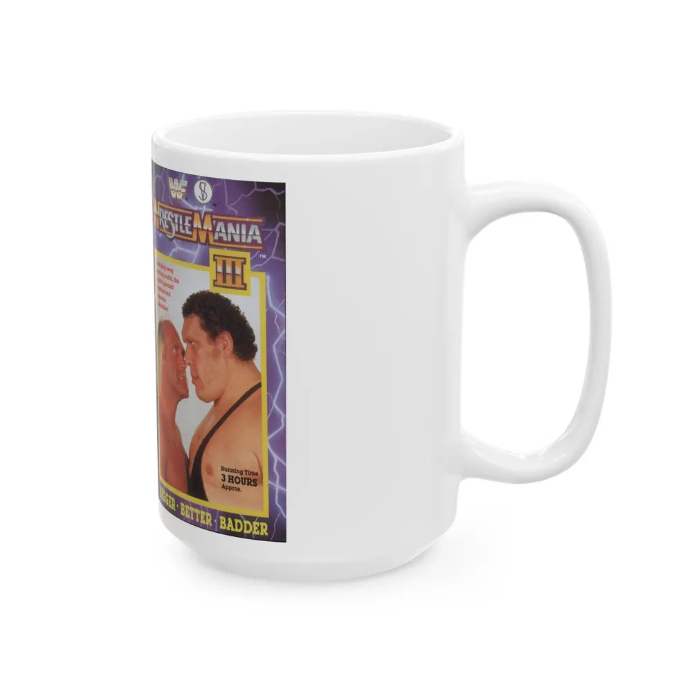 WRESTLEMANIA 3 (VHS COVER) - White Coffee Mug-Go Mug Yourself